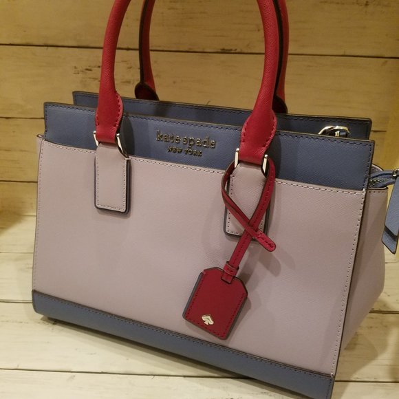 KATE SPADE CAMERON MEDIUM SATCHEL BAG FROZEN LILAC - Picture 10 of 10